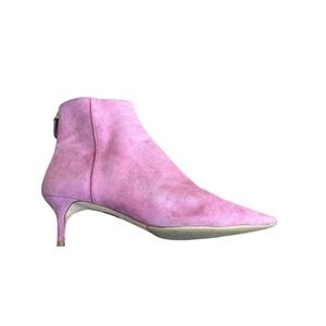 Alexandre Birman Pink Suede Ankle Boot Bootie Sz 41